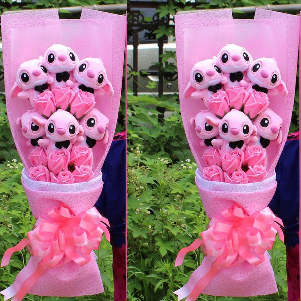 LANFY Bó Hoa Nhồi Bông Xinh Xắn Làm Quà Valentine