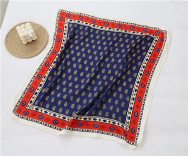 Khăn turban lụa mini size 53x53cm