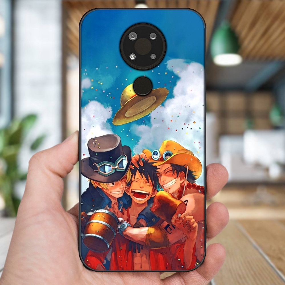 Ốp lưng Nokia 3.4 viền đen in hình Ace One Piece