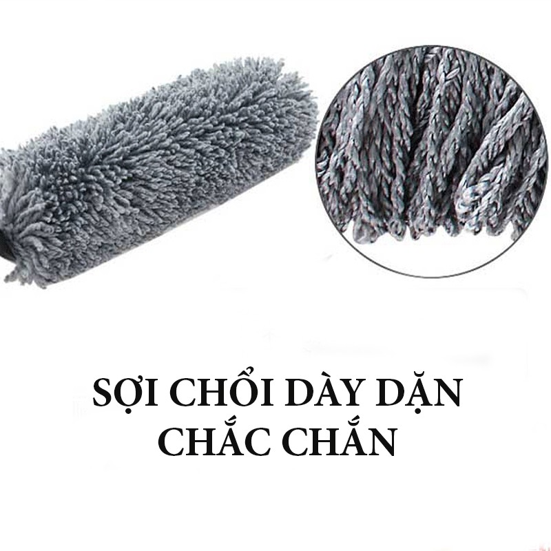 Chổi lau rửa xe ô tô chuyên dụng, chổi vệ sinh sợi dầu cán dài, có thể tuỳ chỉnh độ dài cán, chổi lau bụi