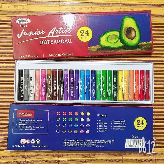 1 HỘP BÚT SÁP DẦU 24 MÀU WINQ