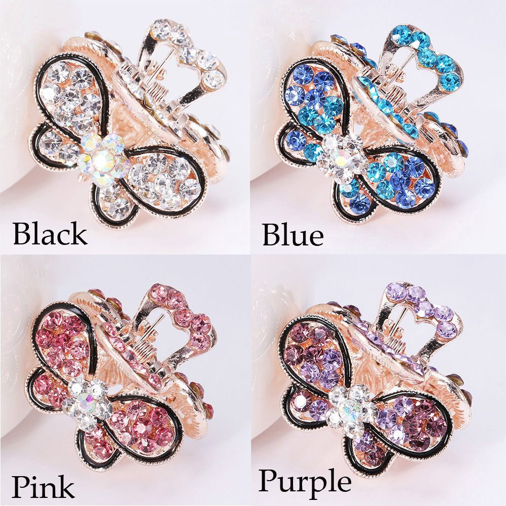 Kẹp Tóc Càng Cua Mini Hình Bướm Nhiều Màu Thời Trang Cho Nữ