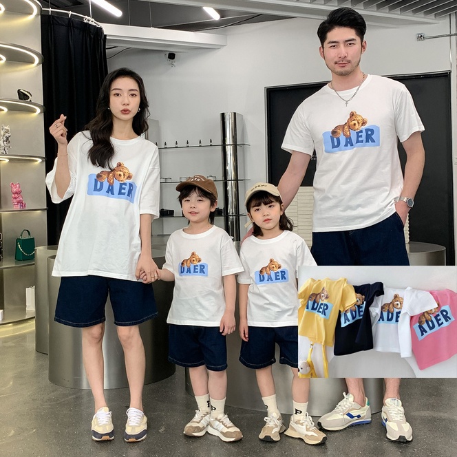 Áo thun gia đình size 10-65KG, áo phông nam nữ mẹ và bé trai bé gái ADER