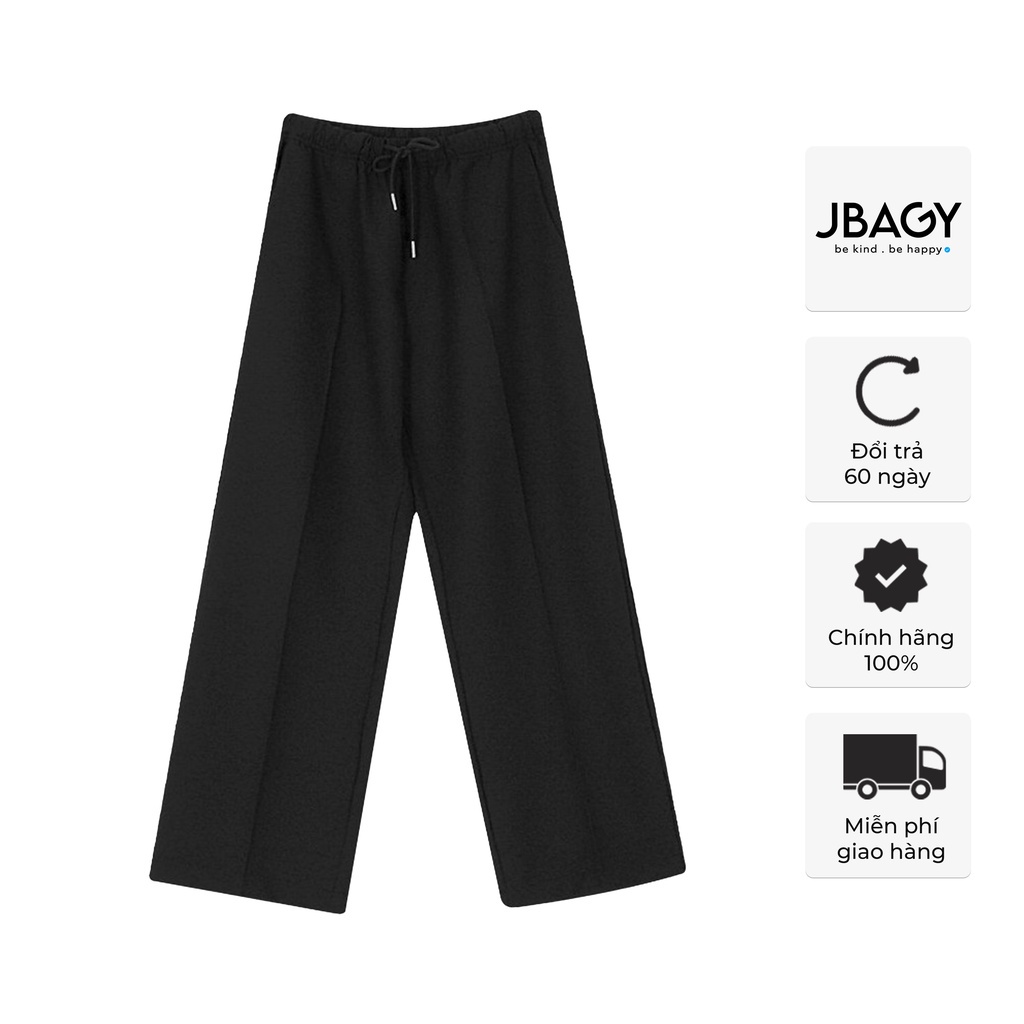 Quần âu cạp chun có dây rút ống rộng thương hiệu JBAGY, Quần cạp chun cao cấp dáng suông - JD05