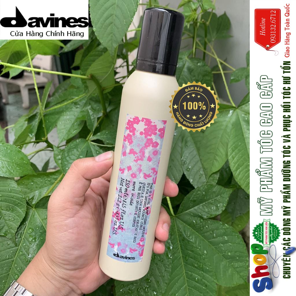 [Davines-Italia] Kem Bọt Dưỡng Ẩm Cho Tóc Xoăn Curl Moisturizing Mousse Davines 250ml