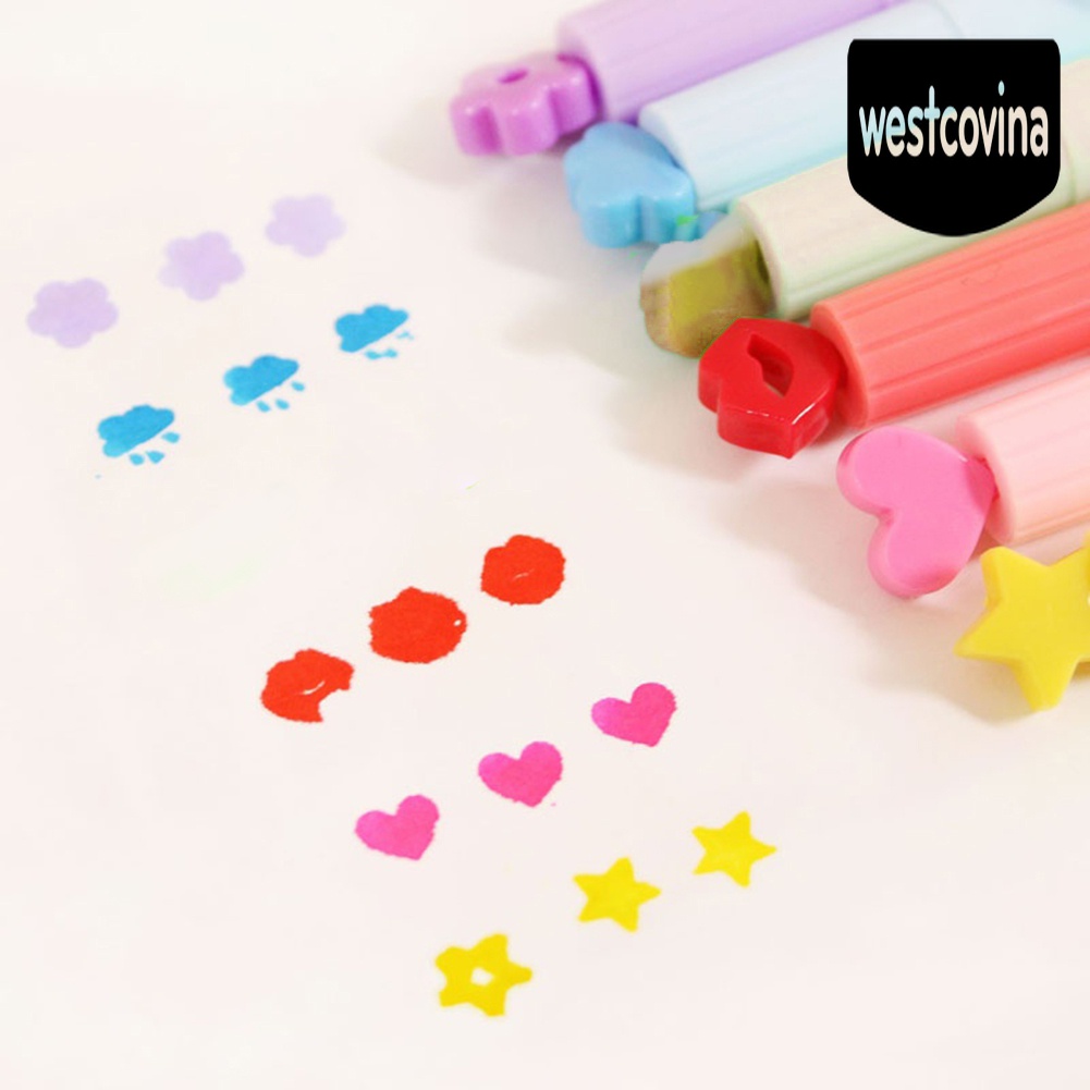 Phương Tây✎Set 6 Bút Đánh Dấu Họa Tiết Kẹo Dễ Thương