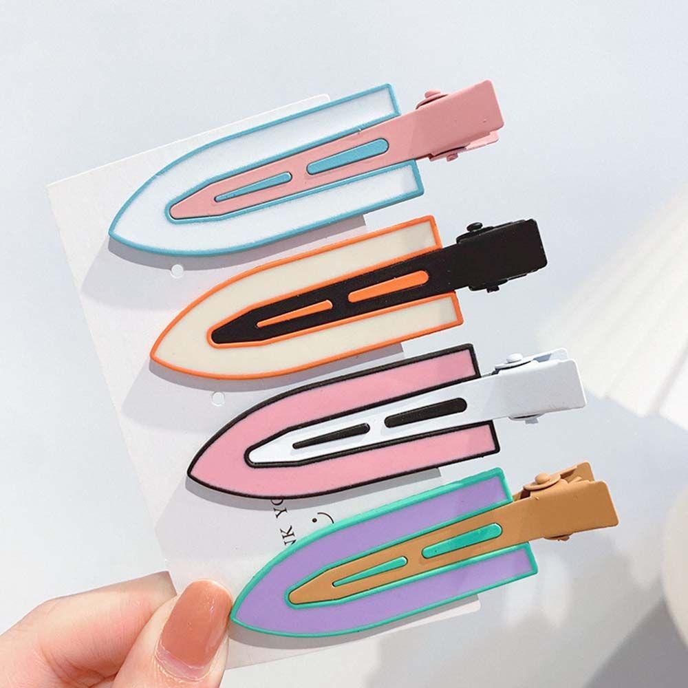 QQMALL Kẹp Tóc Mỏ Vịt Không Uốn Cong Tạo Kiểu Thời Trang Cho Nữ
