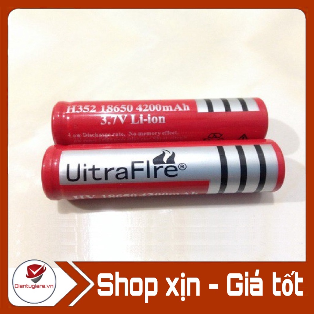 1 Pin Sạc ULTRAFIRE 3.7V 4200mAh Li-ion - Pin 18650 Pin Sạc Dự Phòng Viên Đỏ