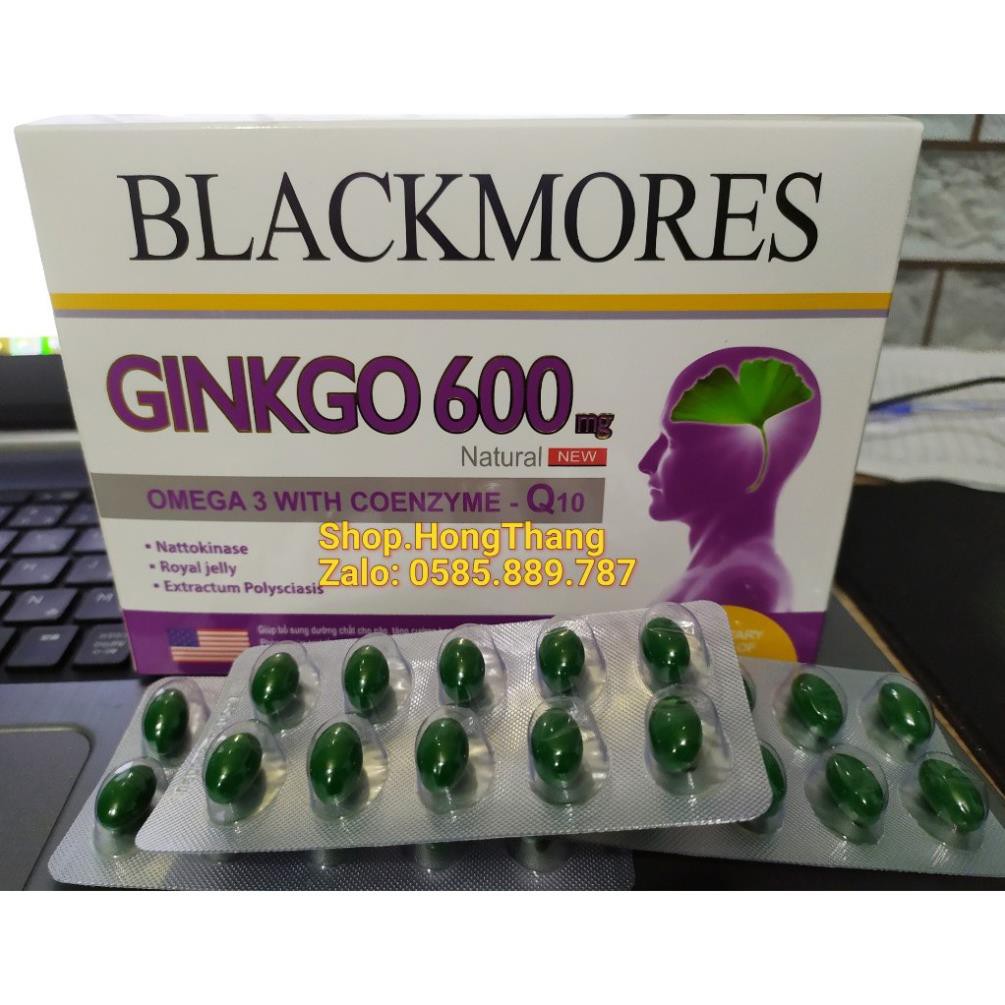Viên uống hoạt huyết dưỡng não Ginkgo 600mg with coenzyme Q10 BLACKMORES  hộp 100 viên