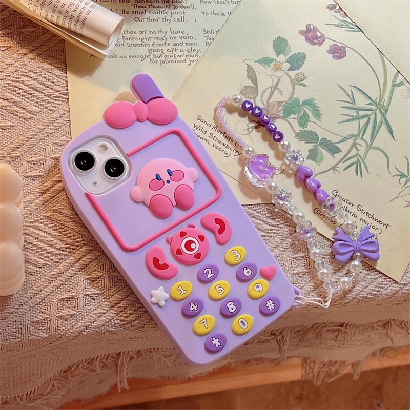 Ốp Điện Thoại Silicon Chống Rơi Họa Tiết Ngôi Sao Kirby Màu Tím/Xanh Dương Cho iPhone XS Max 11ProMax 12ProMax 13ProMax