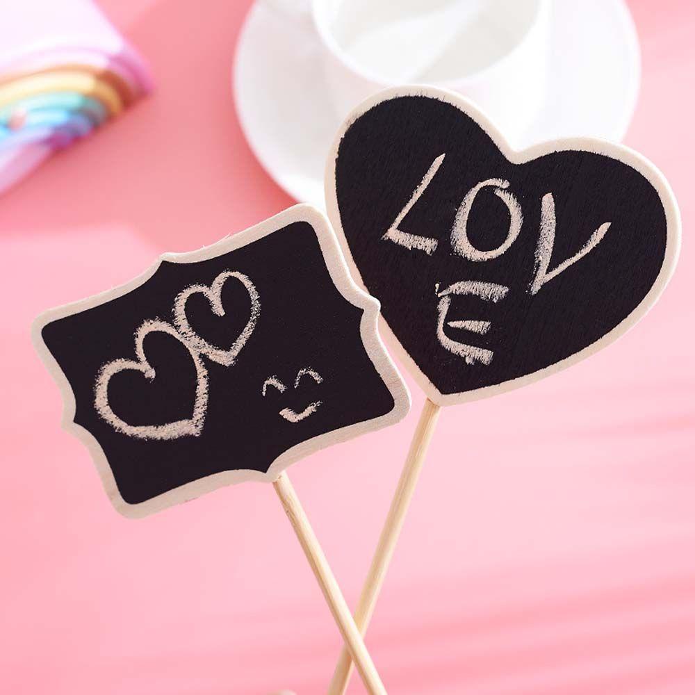 Set 10 Bảng Đen Mini Ghi Chú Kèm Giá Đỡ Để Bàn Trang Trí Tiệc
