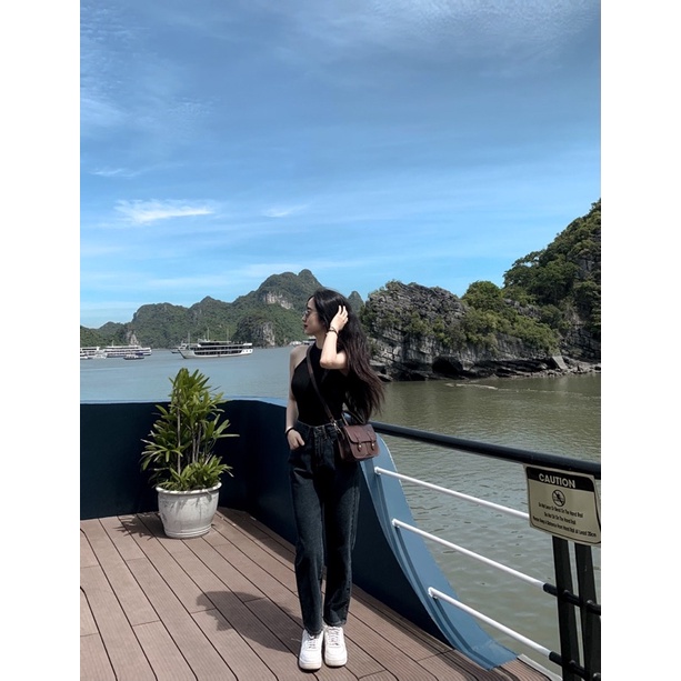 Quần baggy màu đen xám trơn cực đẹp , hàng Quảng châu