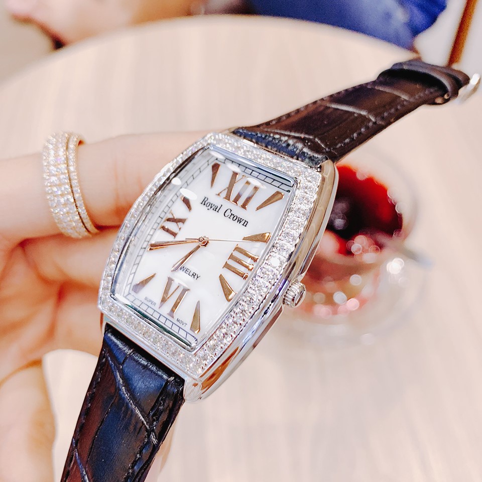 Đồng Hồ Nữ Chính Hãng Dây Da Chống Nước Chống Xước Royal Crown 3635 | BigBuy360 - bigbuy360.vn