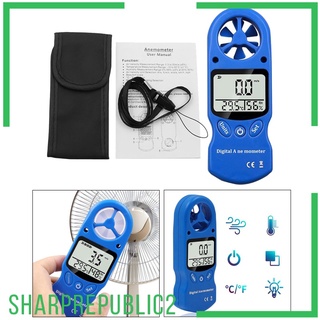 Digital Anemometer Handheld Wind Speed Meter for Measuring Wind Speed Black