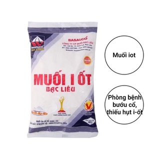 Muối iốt/ muối tinh sấy/ muối hạt thiên nhiên bạc liêu gói 500g