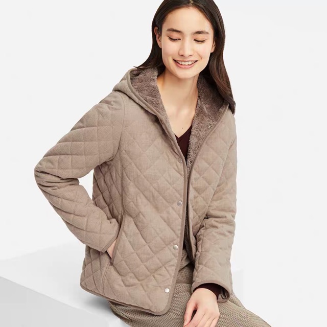 Áo khoác trần trám lót lông cừu Uniqlo chính hãng
