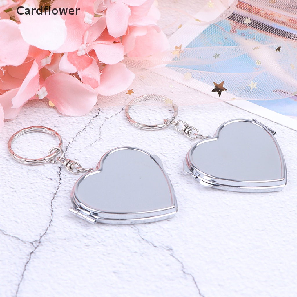 [Hàng mới về] Gương soi cỡ nhỏ gấp gọn bằng kim loại có móc khóa di động