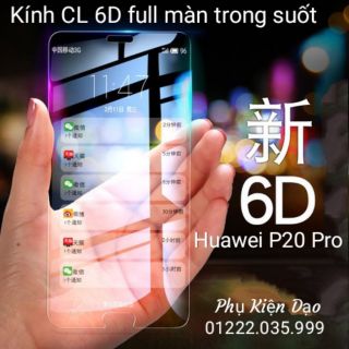 P20 pro Kính CL 6D full màn trong suốt cho huawei p20 pro
