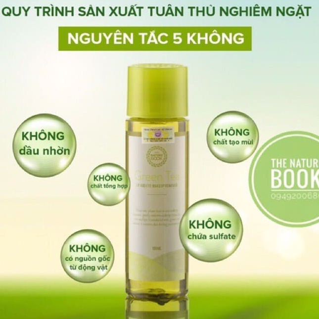 [HÀNG CÔNG TY] TẨY TRANG MẮT MÔI CHIẾT XUẤT TRÀ XANH – TẨY TRANG GREEN TEA LIP AND EYE MAKEUP REMOVER