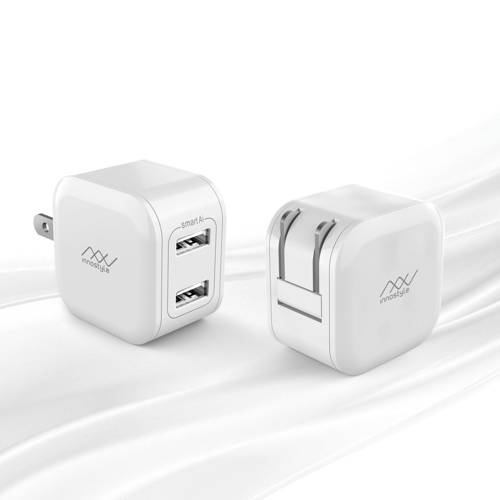 CỦ SẠC INNOSTYLE MINIGO 2 CỔNG USB A 12W - SMART AI CHARGING INNOSTYLE - HÀNG CHÍNH HÃNG