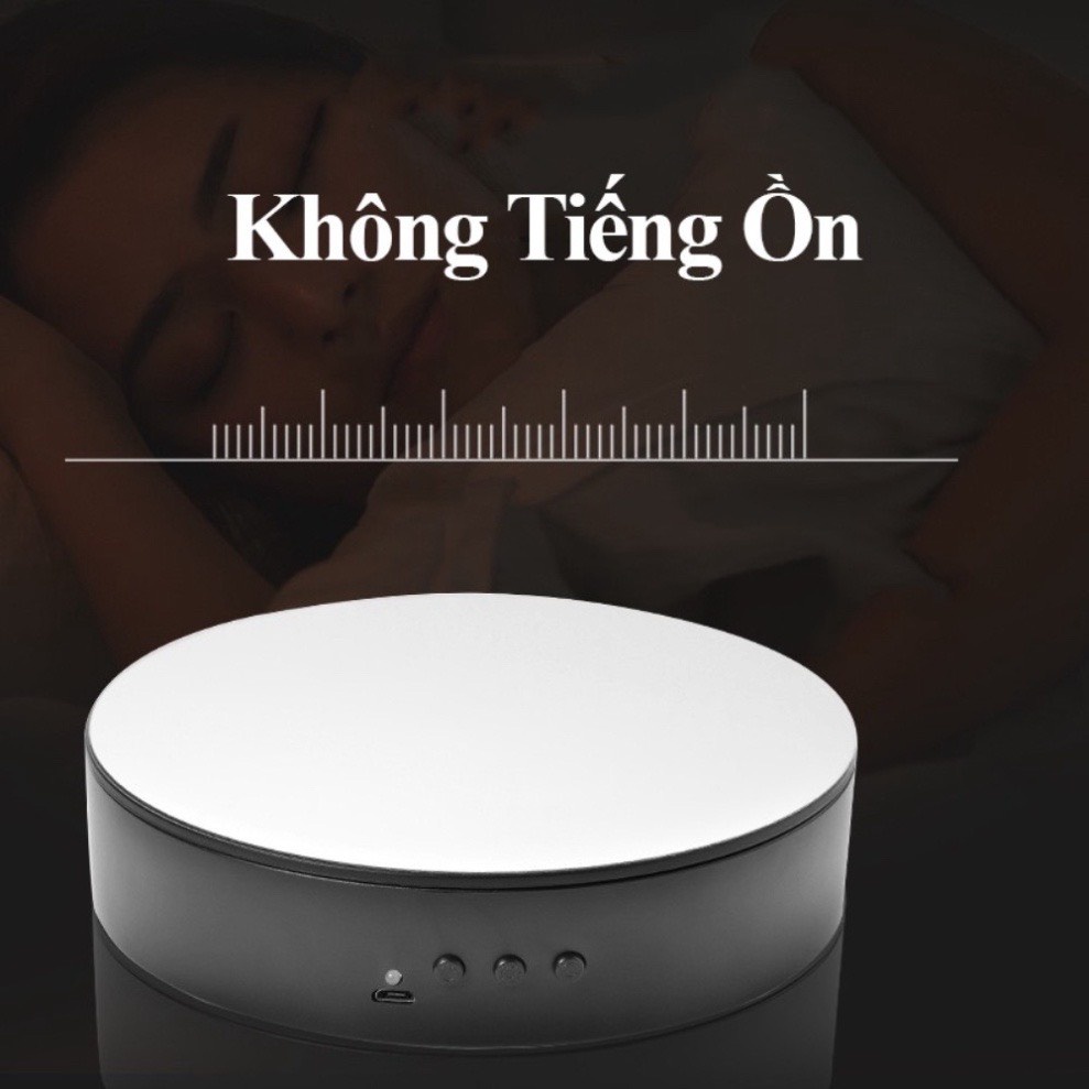 ĐẾ XOAY HỖ TRỢ CHỤP ẢNH, QUAY VIDEO, LIVE STREAM SẢN PHẨM TỰ ĐỘNG 360 ĐỘ ĐƯỜNG KÍNH 15CM CHỊU LỰC 3KG - SẠC USB - BH 1 T