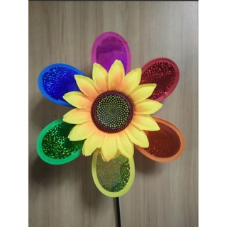 Chong chóng cầu vồng 6 cánh vải