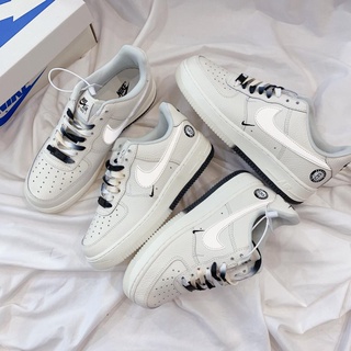 Giày Thể thao Air Force 1 Low Brooklyn Sail Black , NIKE AF1 Âm dương Phản quang- Phiên bản high quality