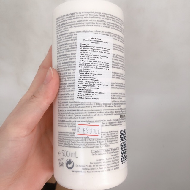 [Chính hãng] [Siêu rẻ] DẦU HẤP TÓC (MẶT NẠ Ủ) 60S GOLDWELL RICH REPAIR SIÊU PHỤC HỒI TÓC HƯ ĐỨC 500ML | BigBuy360 - bigbuy360.vn