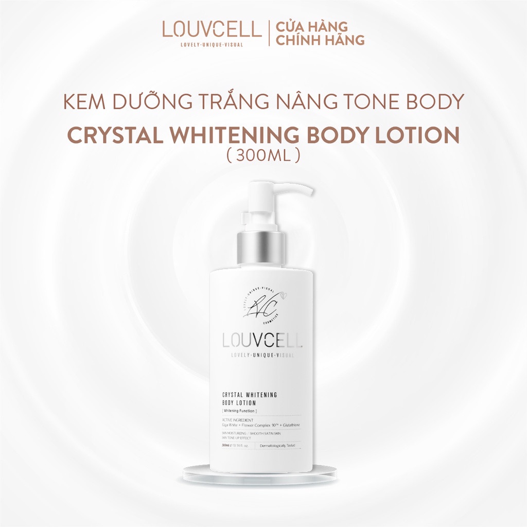 Kem dưỡng trắng body cấp ẩm Louv Cell Crystal Whitening Body Lotion 300 ml