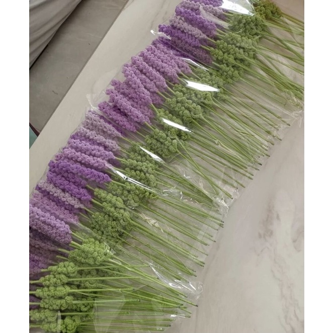 Hoa lavender tím bằng len móc, làm quà tặng siêu đẹp không héo, tuỳ conj size, màu theo yêu cầu.