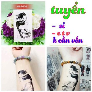 Combo 100 tấm xăm dán mini