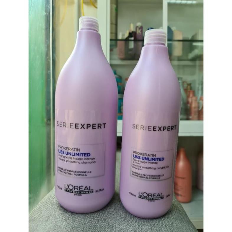 DẦU GỘI I FS3 DẦU GỘI XẢ L'OREAL CHO TÓC XƠ RỐI LISS UNLIMITED 1500ml - 1000ML FS3 FS9