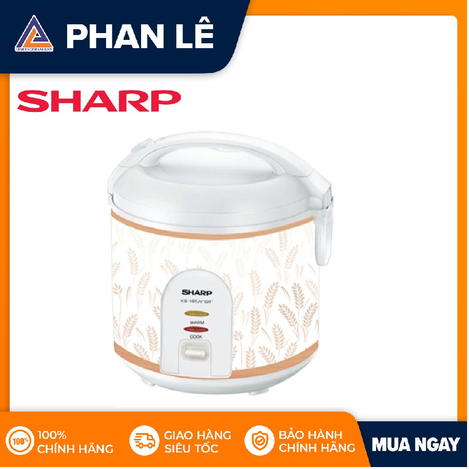 [Mã ELHADEV giảm 4% đơn 300K] Nồi cơm điện nắp gài Sharp KS-18TJV-GR