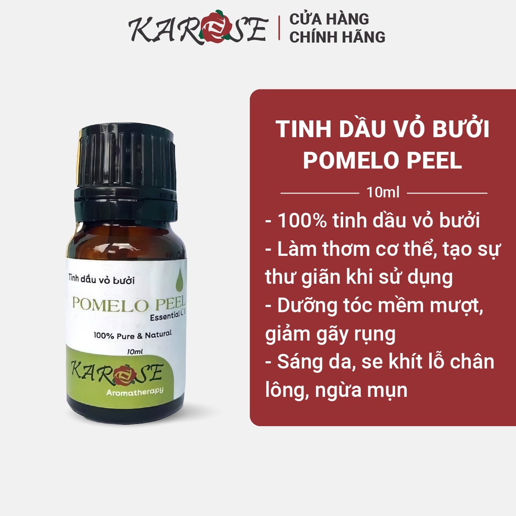 (DATE MỚI NHẤT,10ml) Tinh dầu vỏ bưởi nguyên chất đuổi muỗi, làm thơm phòng, dưỡng tóc mềm mượt, giảm gãy rụng