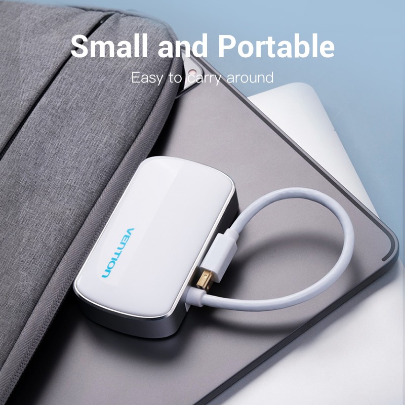 Cáp chuyển đổi VENTION VGA mini DP sang HDMI 4K 30Hz lõi nhôm HD cho HDTV laptop/máy tính bàn