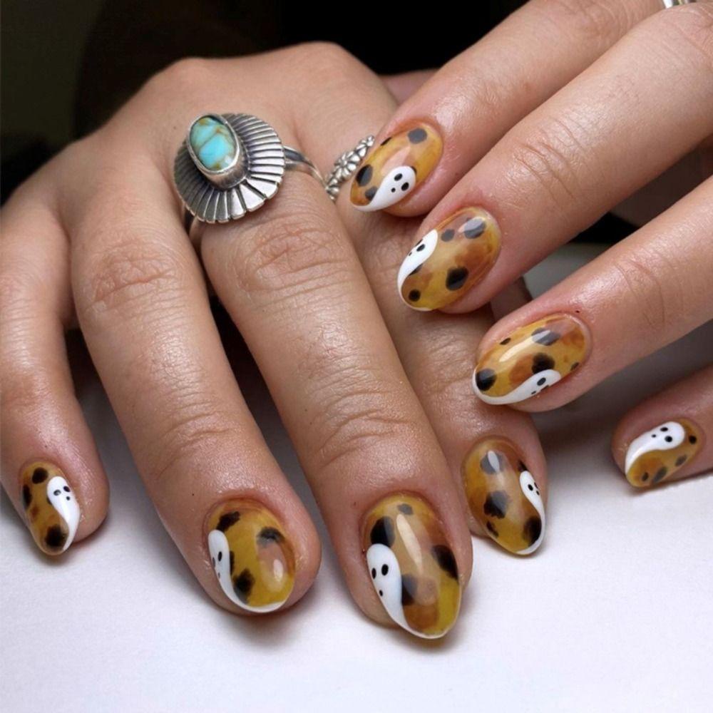 Bộ 24 Móng Tay Giả Ngắn Tháo Rời Được DIY