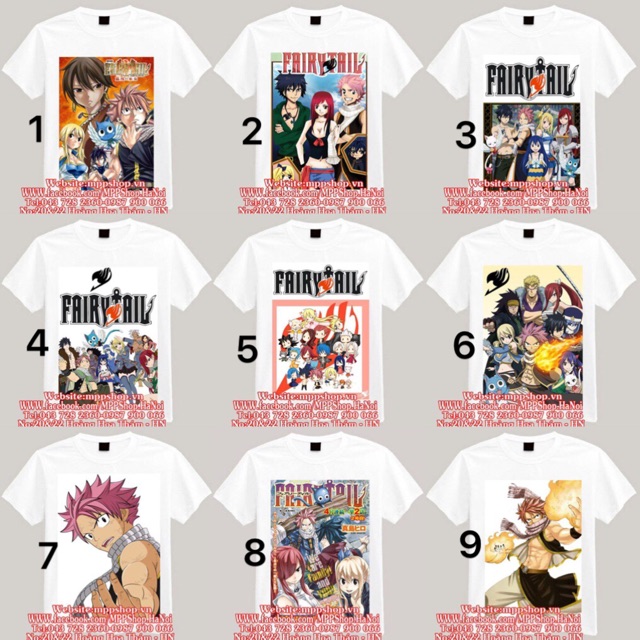 Áo anime fairytail in trực tiếp vào vải