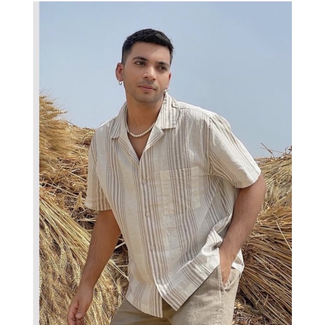 Áo sơ mi cộc tay nam HM auth