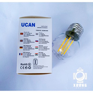 Bóng Đèn LED  EDISON Giả Sợi Đốt G45, Đuôi E27, 4W