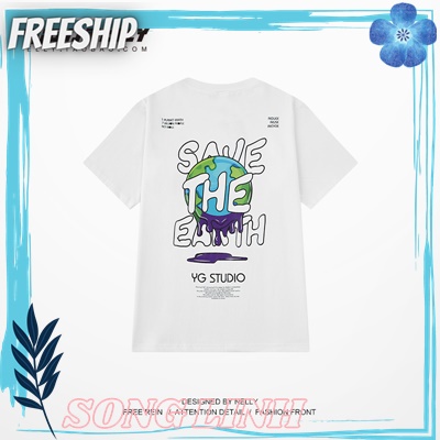Áo thun cộc tay Nelly -Heybig mẫu SAVE THE EARTH