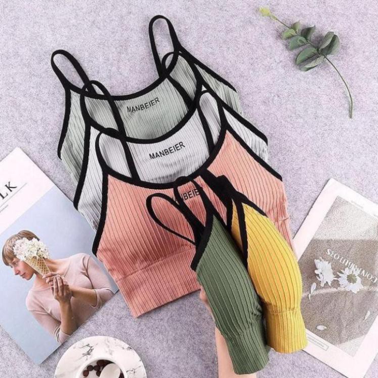 Áo Bra VIền Đen, Tập Thể Thao Nữ Gân Tăm Sexy 808