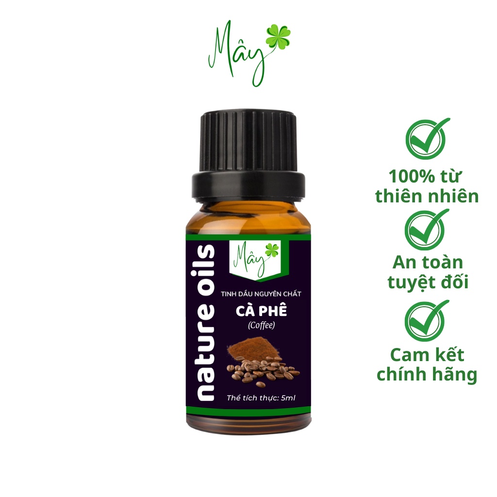 Tinh dầu Cà Phê nguyên chất 10ml - 50ml, tinh dầu thiên nhiên Mây giúp thơm phòng, thư giãn