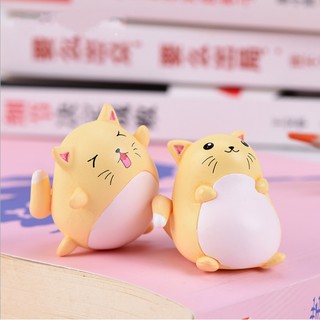 Combo bộ 04 chuột Hamster mập ú xinh xắn trang trí bàn làm việc, móc khóa, DIY