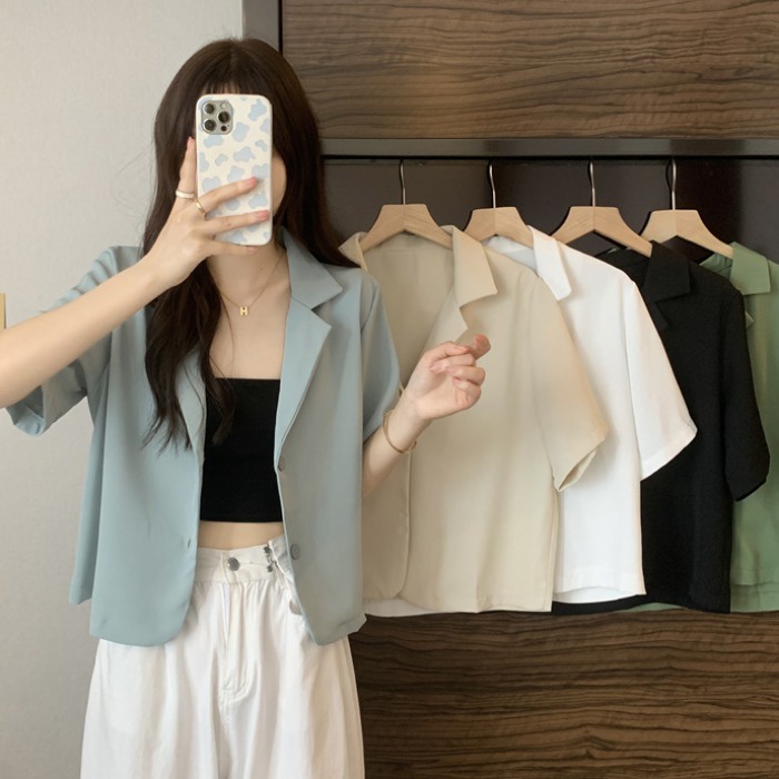 Áo Khoác Vest Tay Ngắn Thời Trang Mùa Hè Dành Cho Nữ