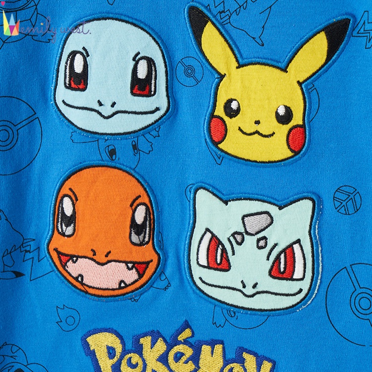Áo Thun Ngắn Tay In Hình Pikachu Dễ Thương Cho Bé Trai