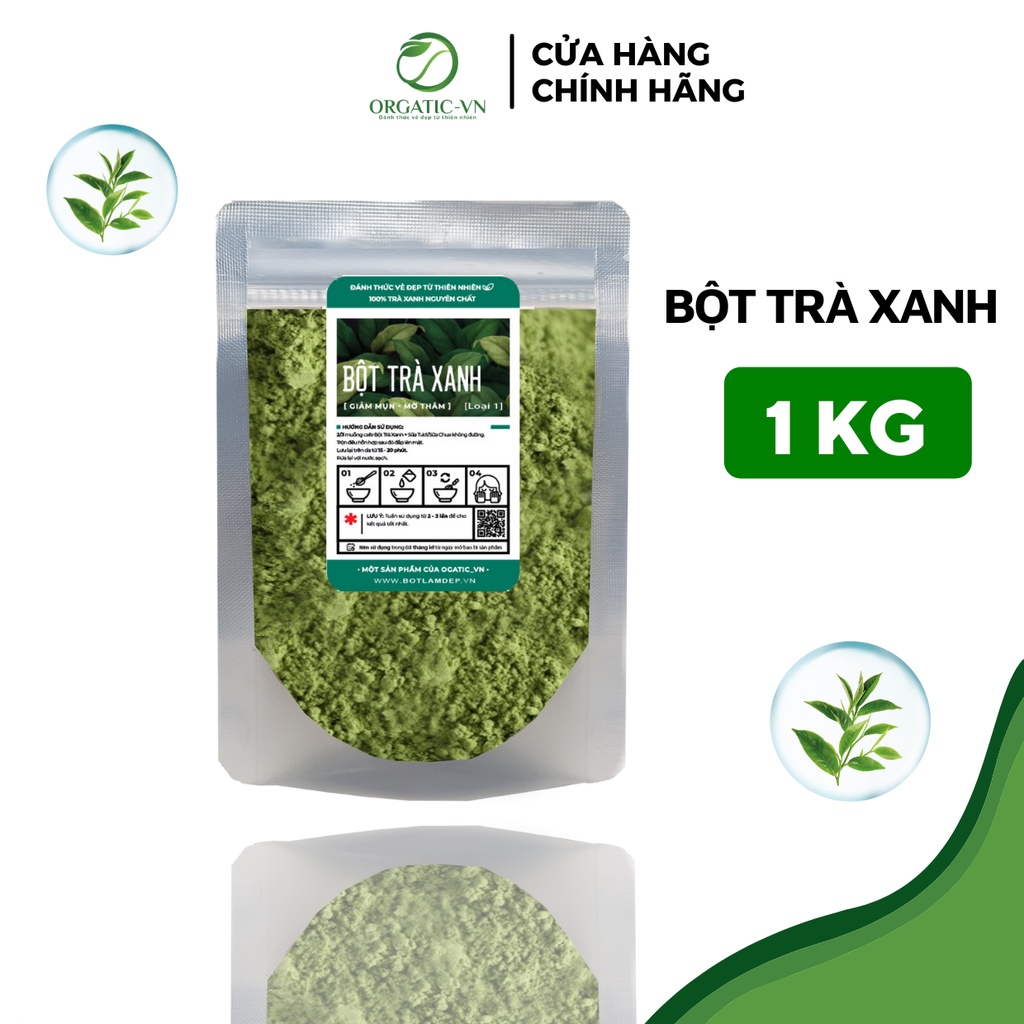 1KG Bột trà xanh nguyên chất - Handmade - B002.005