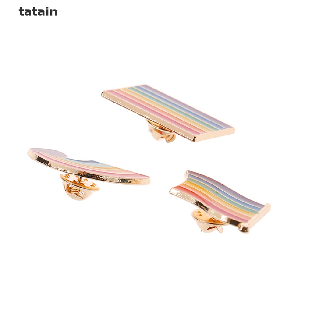 [TAT] Flag Heart Brooches LGBT Pride Lesbian Gay Symbol Enamel Pins Creative MetalBadg CVX