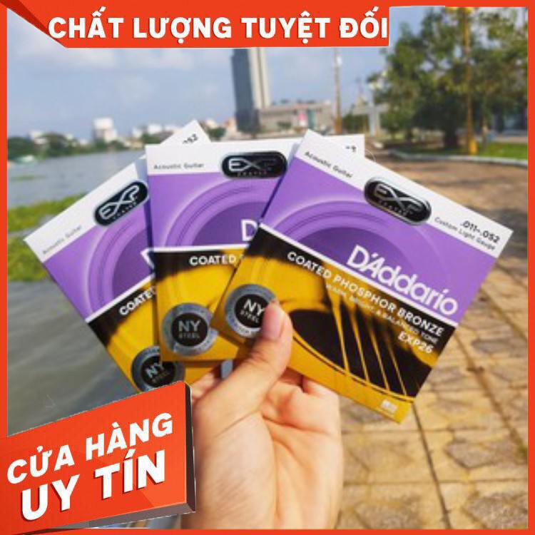 Dây Đàn Guitar Acoustic D'Addario EXP 26 [Size 11] - Tặng kèm Pick gảy