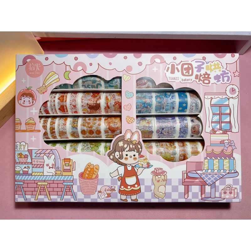 Set 100 cuộn washi tape dễ thương dùng trang trí sổ, trang trí bullet journal