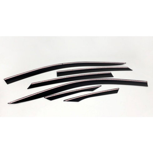 Vè che mưa xe Honda Civic 2018- 2019- 2020- 2021 mẫu đen bóng 6 chi tiết chính hãng hàn quốc Auto Clover